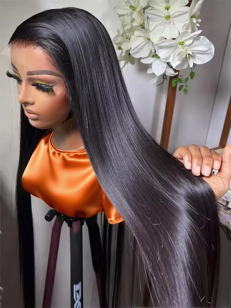 

40 46 Inch HD 13x6 Straight Lace Front Human Hair Wigs 300Density Brazilian 13x4 360 Full Lace Frontal Wigs For Women PrePlucked