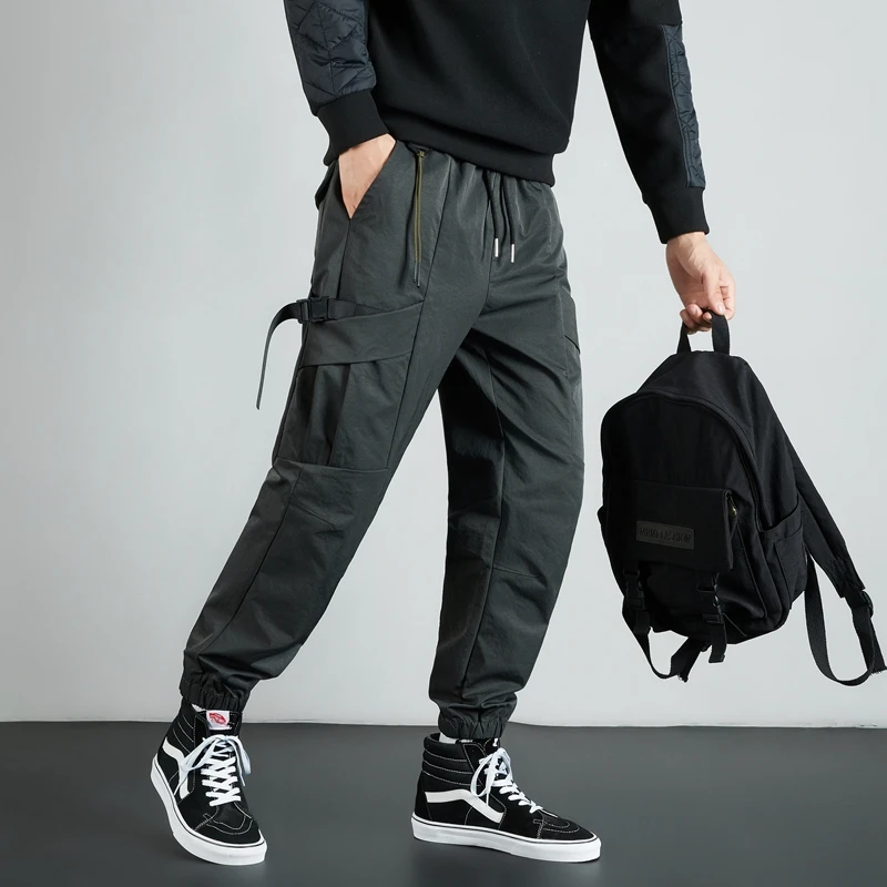 

Men City Cargo Pants Multi-pocket Hip Hop Streerwear Casual Harajuku Male Harem Trousers Fashion Man Overalls Sweatpant Clothing