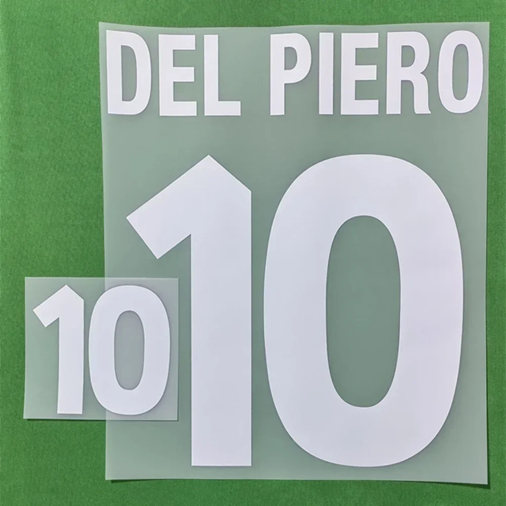 Super A Retro Italy 2000 DEL PIERO 1998 VIERI 2002 TOTTI number font print, Hot stamping patches