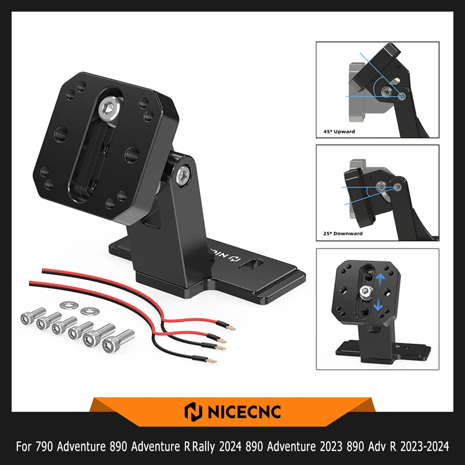 

For KTM 890 Adventure R 2023-2024 790 Adventure 890 Adventure R Rally 2024 Adjustable GPS Phone Mount AMPS Bolt Pattern Mount