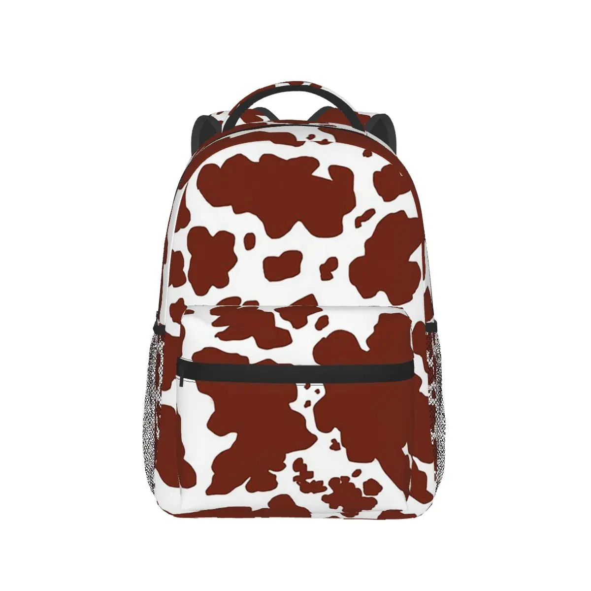 

Cow Brown Spots Cute Cow Skin Backpack Hot Sale Daypack Large Capacity Boys Girls BookBag School Bag Shoulder Bags for Men Women