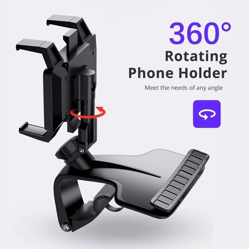 Universal Dashboard Car Phone Holder with Parking Number Plate 360 Degree Rotatable Auto Mobile Phone Clip Bracket for Iphone - view 5