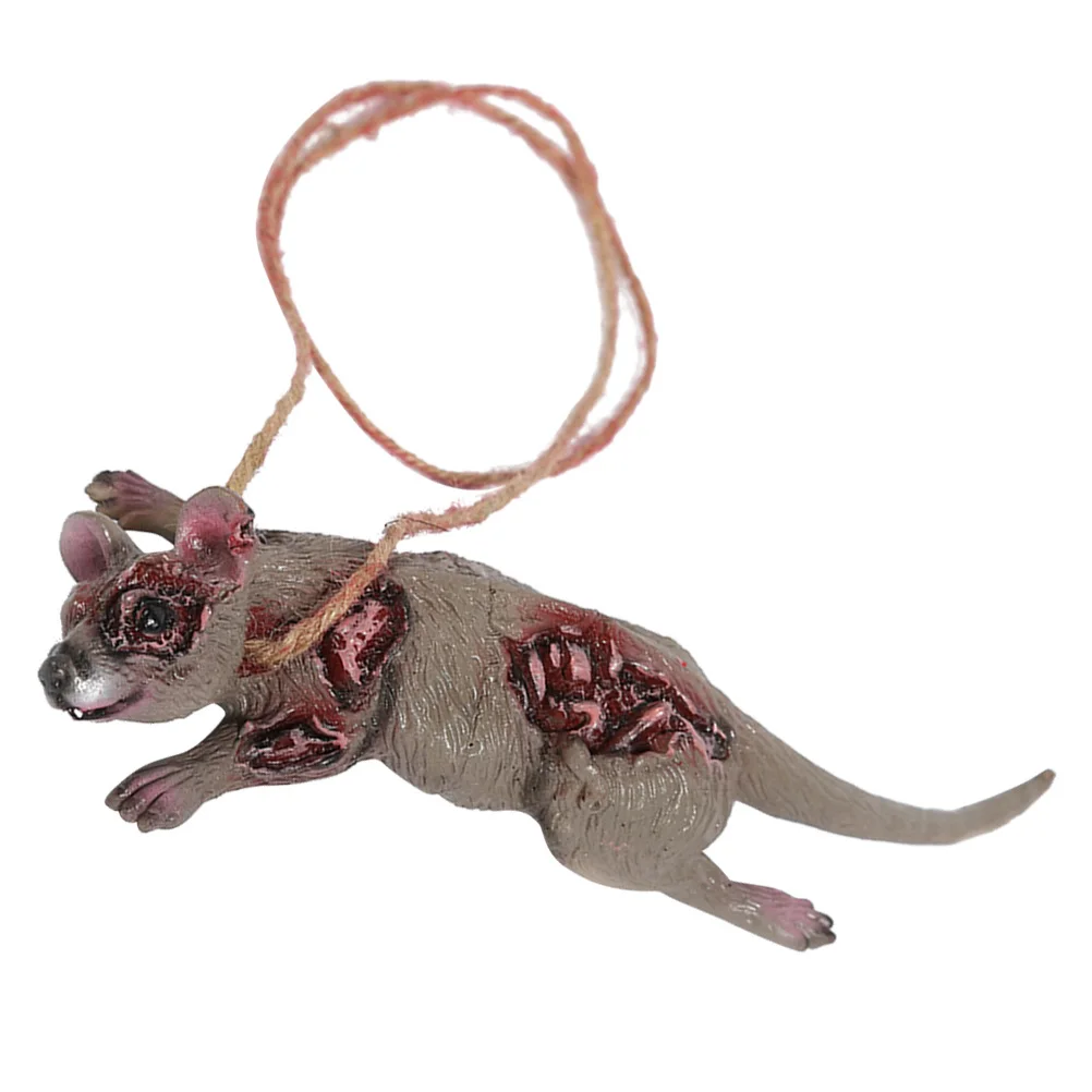 2 Pcs Bloody Mouse Pendant Halloween Decoration Decorate Indoor Decorations for Home Hanging Creepy Prank Prop
