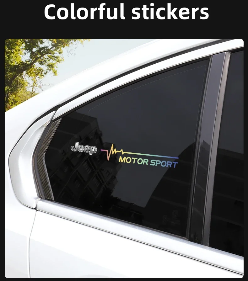 

Universal Racing Stripes Vinyl Stickers Car Exterior Decals for Jeep Compass, Avenger, Wagoneer, Gladiator, Wrangler
