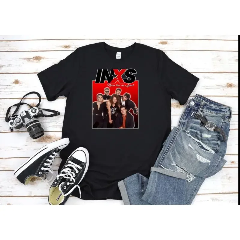 Inxs Never Tear Us Apart  White Black Men's T Shirt G902