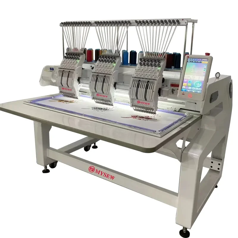 MYSEW  3 Heads 12  s Apparel Machinery Excellent Embroidery Effect Industrial Computerized Embroidery Machines Prices