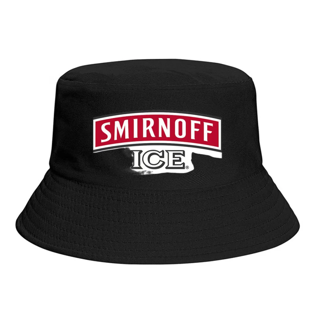 Smirnoff Ice Logo Spring Summer Bucket Hat Fisherman Hat Outdoor Travel Hat Fashion Sun Hats for Men Women Bob Panama bucket