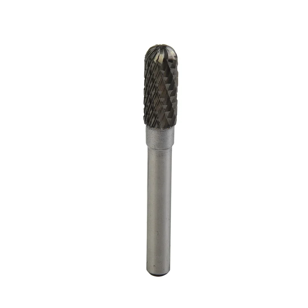 8mm Double Cut Carbide Rotary File Burr 6mm Shank Metal Grinding Tool for High Carbon Steel Cast Iron Brass Processing