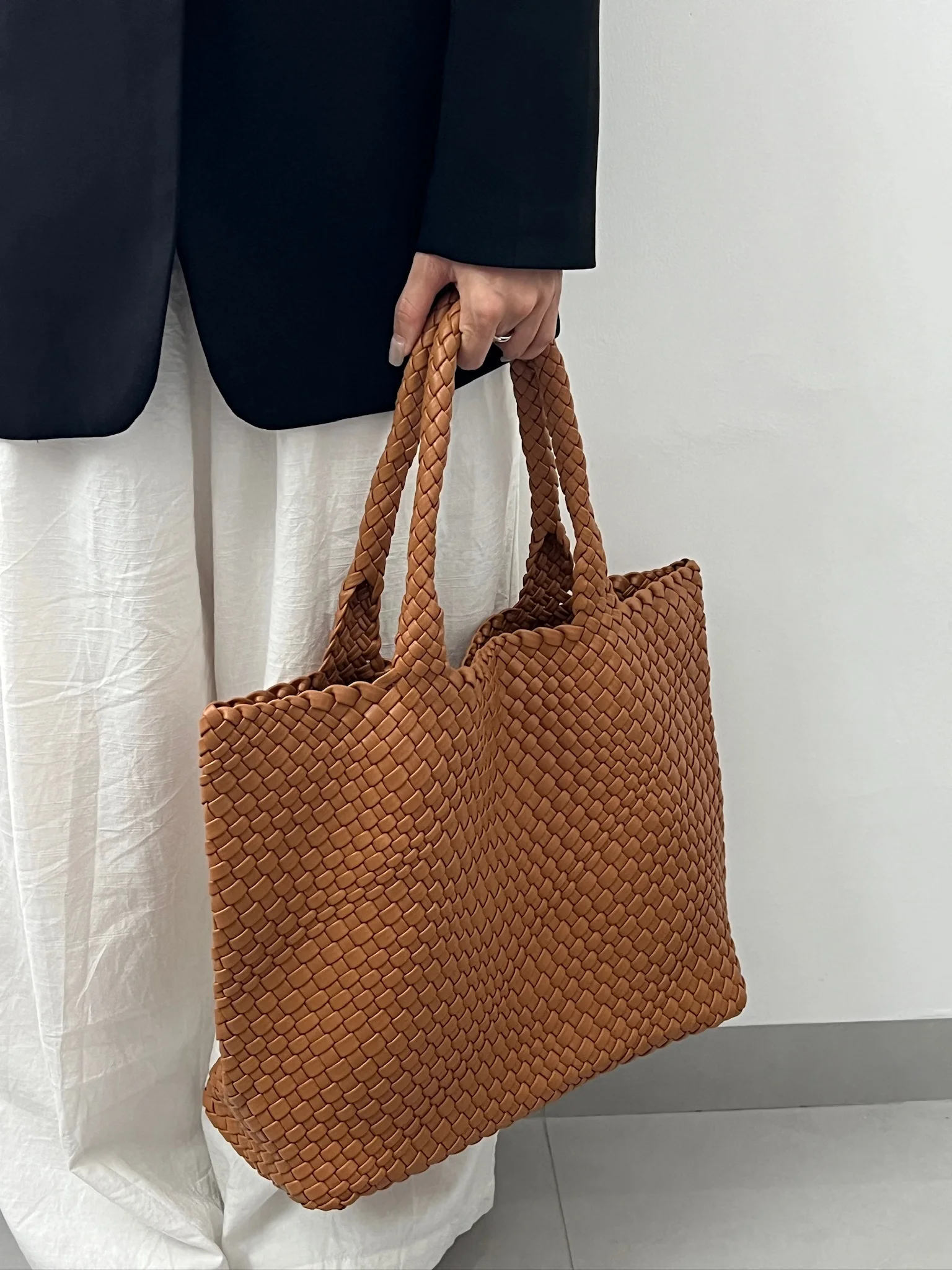 Bolsa tote de tecido para mulheres bolsa de couro pu grande bolsa hobo e bolsa retrô artesanal bolsa de ombro de viagem 2025