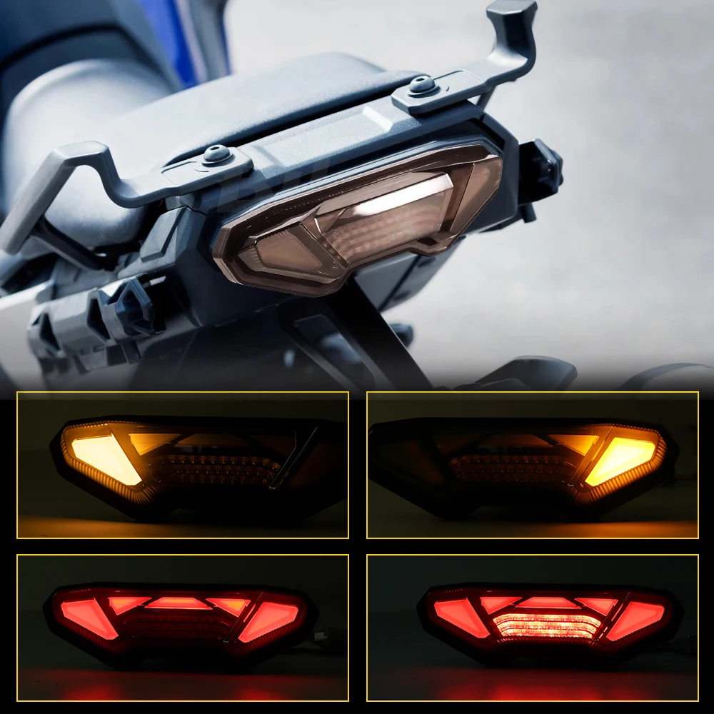 Motorcycle LED Tail Lights with Turn Signal for Yamaha Tracer 900 GT 2017-2020 Tracer 9 GT 2021-2023 LED Taillight Brake Light