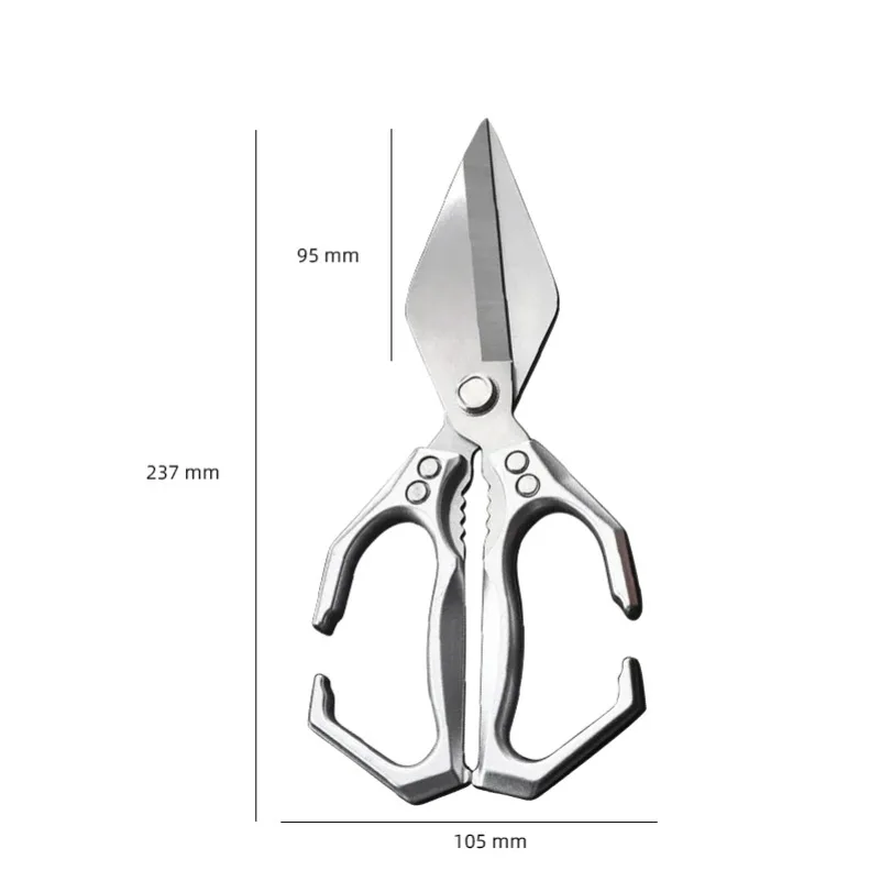 Professional Kitchen Powerful Scissors Stainless Steel Chicken Bone Kitchen Shears Duck Fish Cutter Easy Cutting Bone Tools
