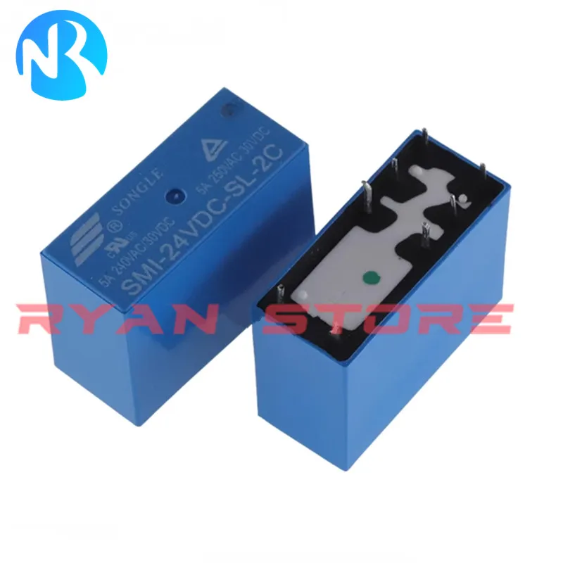 5PCS Relay SMIH SMI 05V 12V 24VDC SL A SL C SL 2C 4/5/6/8Pin 10A 16A SMI-05VDC-SL-A SMI-12VDC-SL-C SMI-24VDC-2C SMIH-12VDC-SL-A