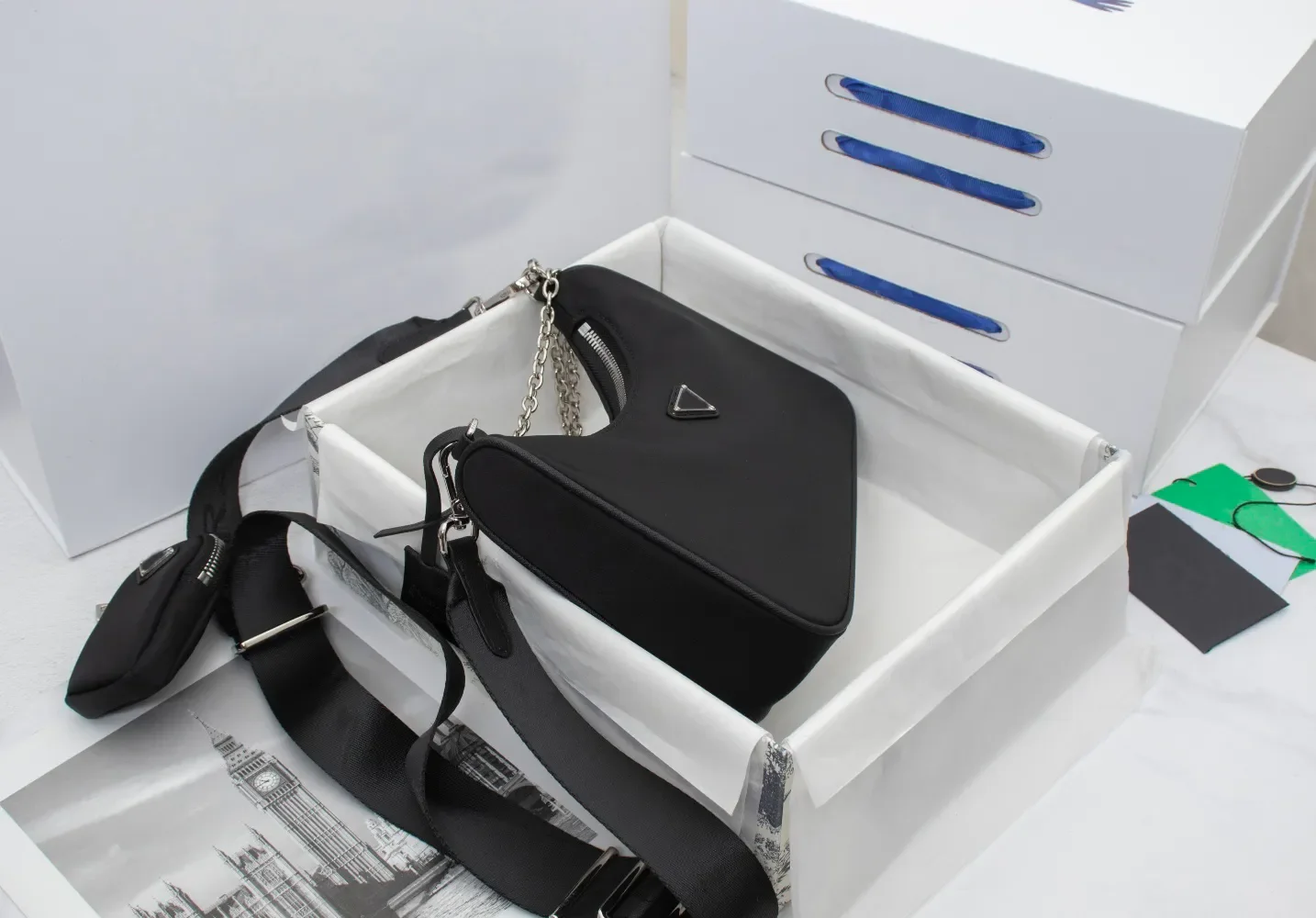 

Designer Bags Woven Embroidered Shoulder Re Nylon 2005 Hobos Handbag Tote High Quality Crossbody Straw Underarm Bag Chain Purses