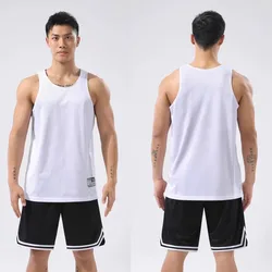 Reversible Basketball Uniform Vest Double-layer Large Mesh American Training Quick-drying Loose Sleeveless Fitness Clothing Men