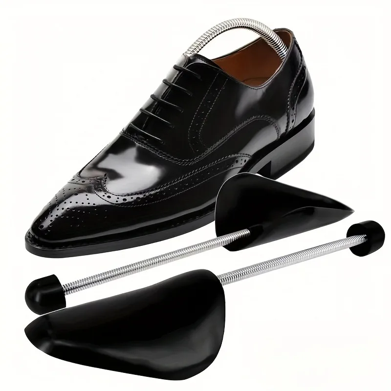 1 Pair Adjustable Plastic Spring Shoe Tree for Men & Women, Prevent Deformation, Wrinkles, and Maintain Shoe Shape, Black image 2