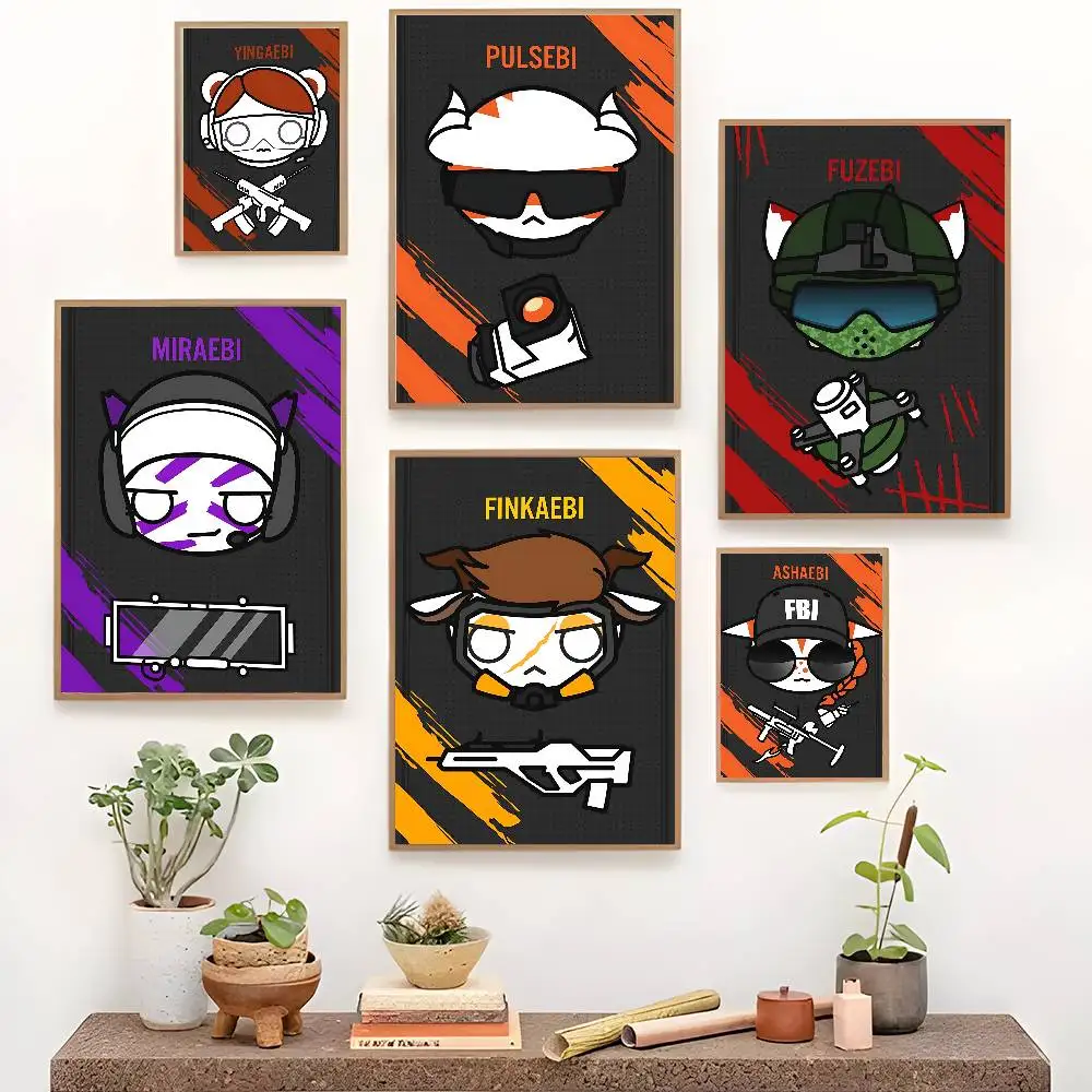 Game R-Rainbow S-Six S-Siege Classic Movie Posters HD Quality Poster Wall Art Painting Study Nordic Home Decor