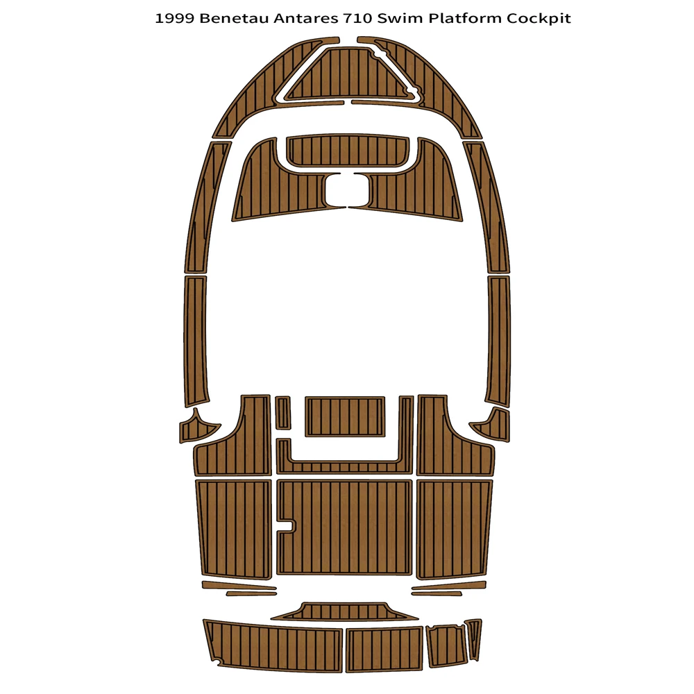 

1999 г., Beneteau Antares 710, платформа для плавания, лодка в кабине, EVA пенопластовый Тиковый напольный коврик, морской маринемат, гетрошаговое самоклеящееся