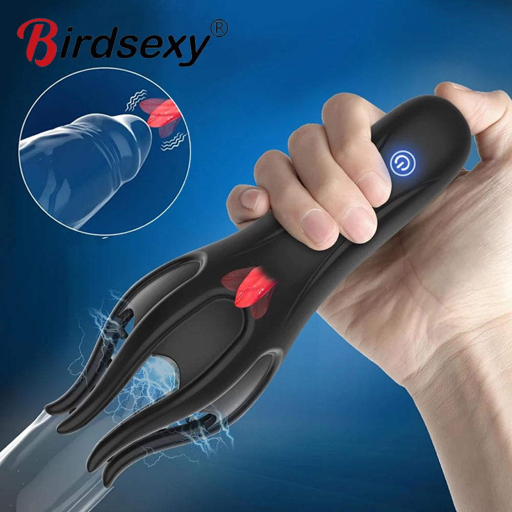 حشفة الجنس المدرب تدليك القضيب ذكر الاستمناء G بقعة اللسان يلعق حشفة هزاز الجنس لعب للرجال تأخير دائم التحمل