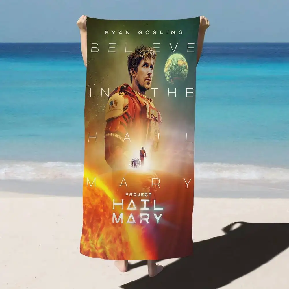 Project Hail Mary 2026 Movie Microfiber Printed Beach Towel Mountain Climbing Yoga Beach Swimming Running Absorbent Soft Towel