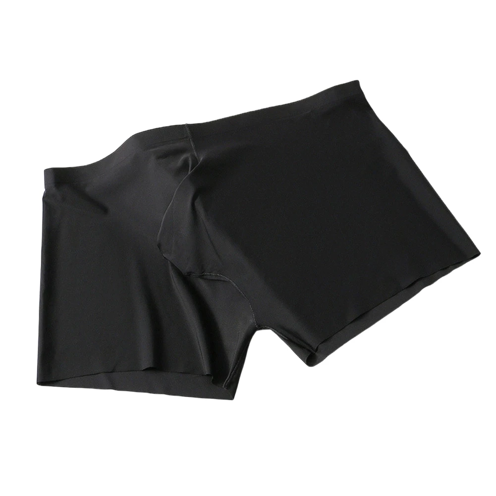 Men's Seamless Thin Trunks Ice Silk Extreme Men's Panties Underwear Solid Bulge Pouch Boxer Shorts Lingerie Ultra Hot Bikini