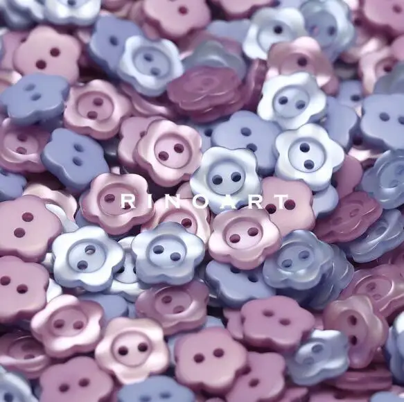 20pcs/LotSize:11mm-14.5mm Flower shaped two eyes resin Buttons fashion Button knitted cardigan Accessories Sewing(KK-4123)