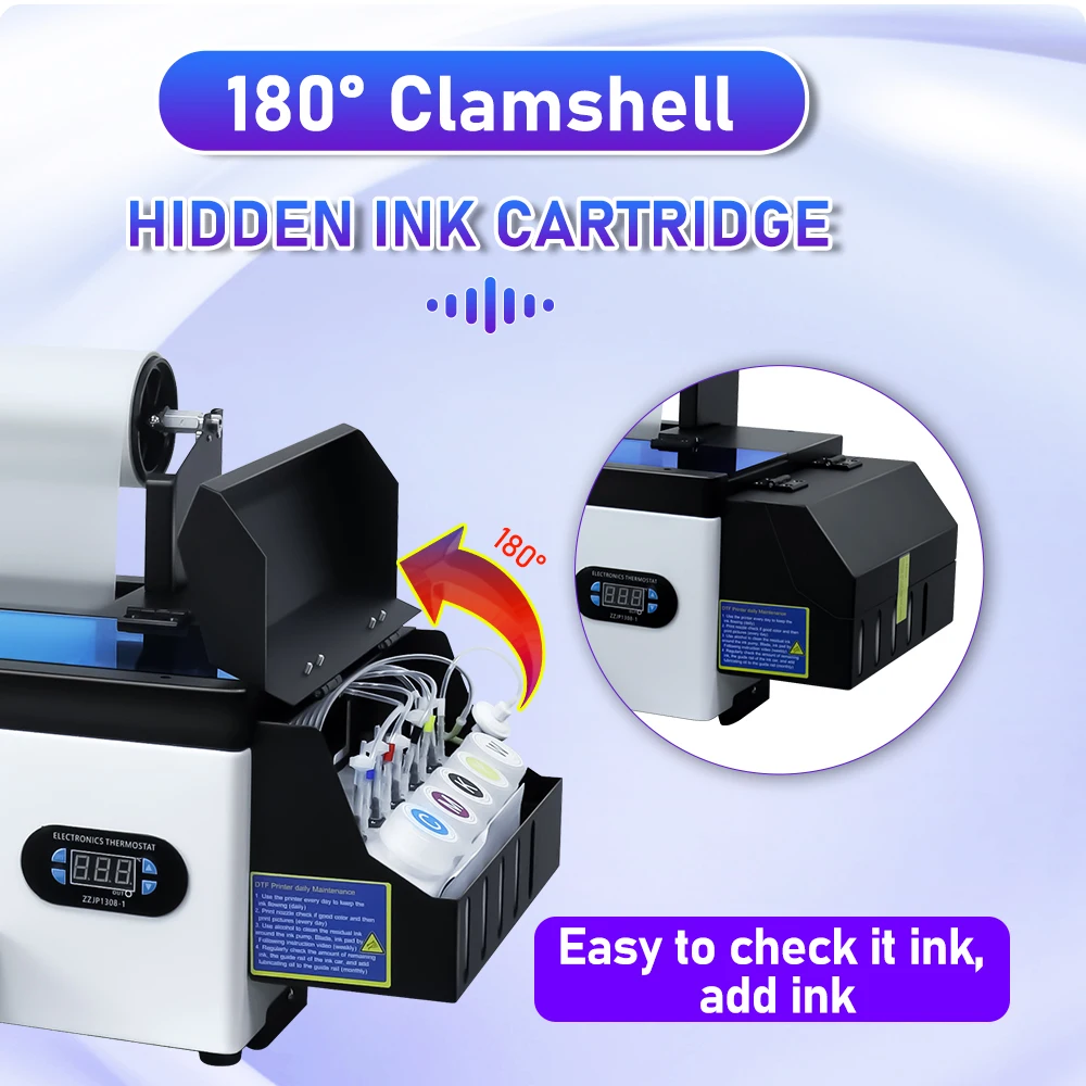 custom Dtf A3 Printer for epson 1390 Head Dtf Printer Digital T Shirt Printing ROLL Film Dtf Printer R1390 A3