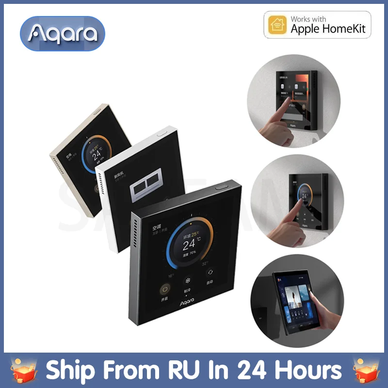 

Aqara Smart Thermostat S3 Touch Screen 3.95 Panel Voice / Remote Control Support Sensing Temperature Humidity For Homek APP