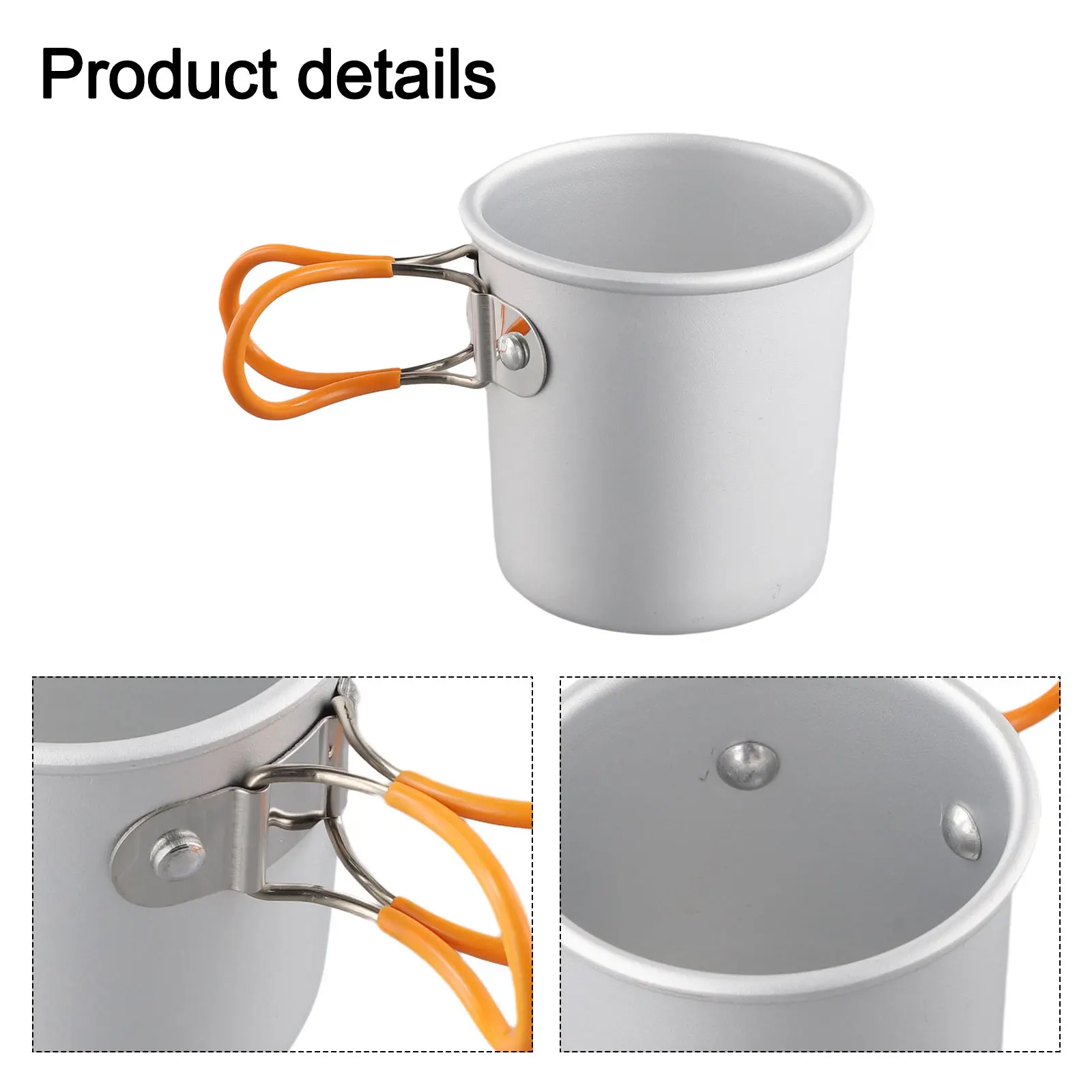 150ml Portable Camping Cup Aluminum Alloy Folding Anti-Scald Handle Water Mug Multi-purpose For Drinks Coffee Milk Water 2 0 2 4