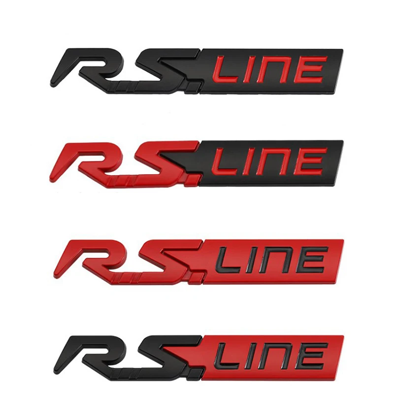 Car Metal GT RS Line Badge Emblem Decals Sticker For Renault Logan Clio Megane 2 3 4 Captur Koleos Espace Twingo Duster Kadjar