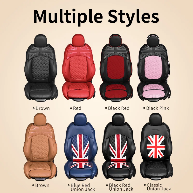 Car Seat Covers Set Fit For Mini Cooper R50 R53 R55 R56 R57 R60 Artificial Leather Car Accessories Vehicle Seat Protector