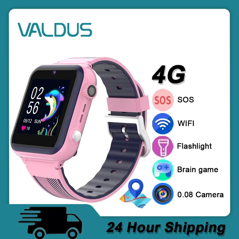 

VALDUS 2025 New A13 Children Smartwatch 0.08 Camera SOS Flashlight Brain Game GPS Electronic Fence WIFI Men Women 4G Kids Watch
