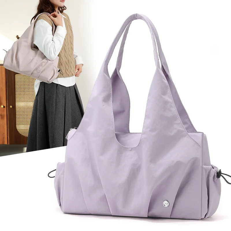 2026 New Fashion Versatile Women Shoulder Bag Casual Simple Handbag Water Resistant Nylon Fabric Bag