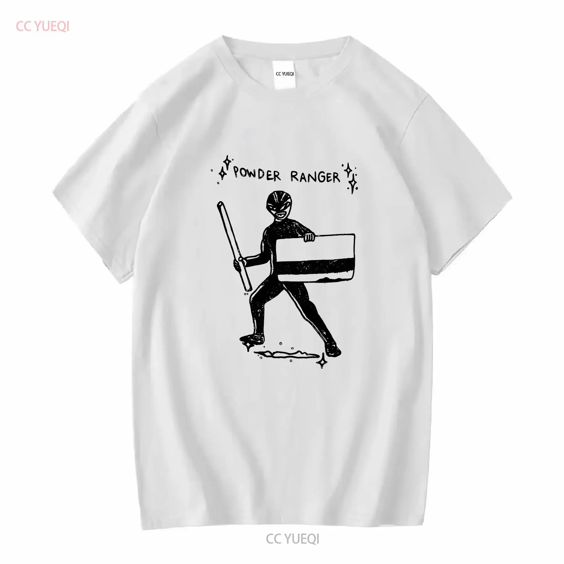 Powder Ranger Funny Parody T Shirt long or short sleeves vintage Washed Casual designer clothes Comfortable