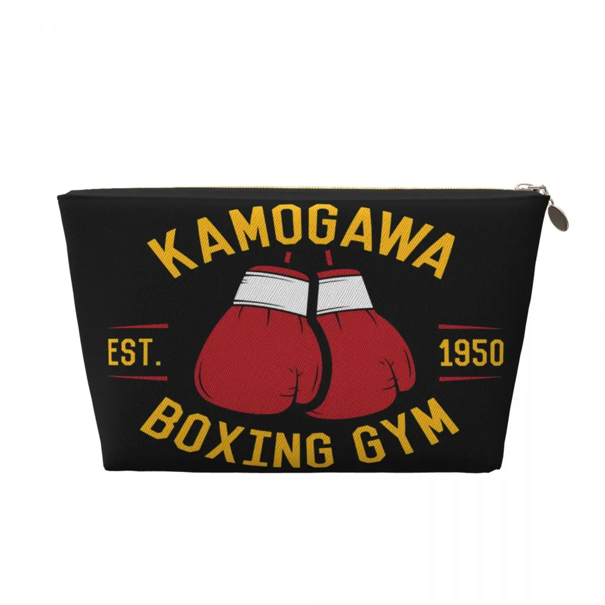 Custom Vintage Kamogawa Boxing Gym Cosmetic Bag Women Big Capacity Hajime No Ippo KBG Makeup Case Beauty Storage Toiletry Bags