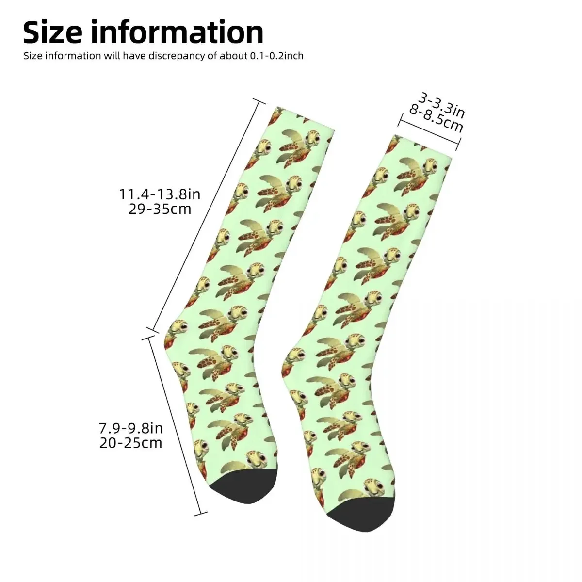 Squirt From Finding Nemo Socks Harajuku Sweat Absorbing Stockings All Season Long Socks for Man's Woman's Christmas Gifts