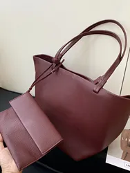 Light Luxury Niche High-End Soft Leather Shoulder Large Bag Women 2024 New Large Capacity Versatile Commuting