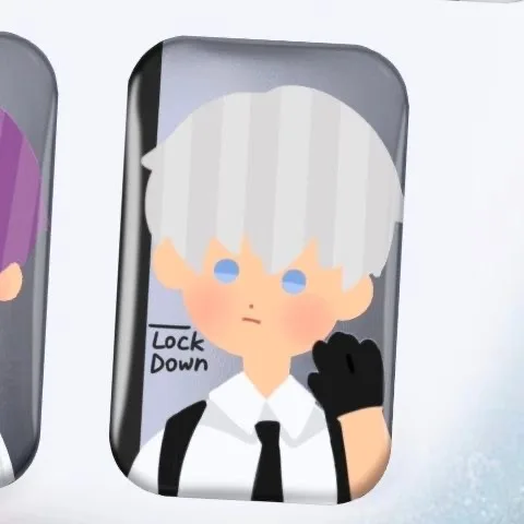 New Love and Deep Space Homemade Abstract Cosplay Periphery All staff Heart Shadow Instant Cute Rectangular Bar Badge