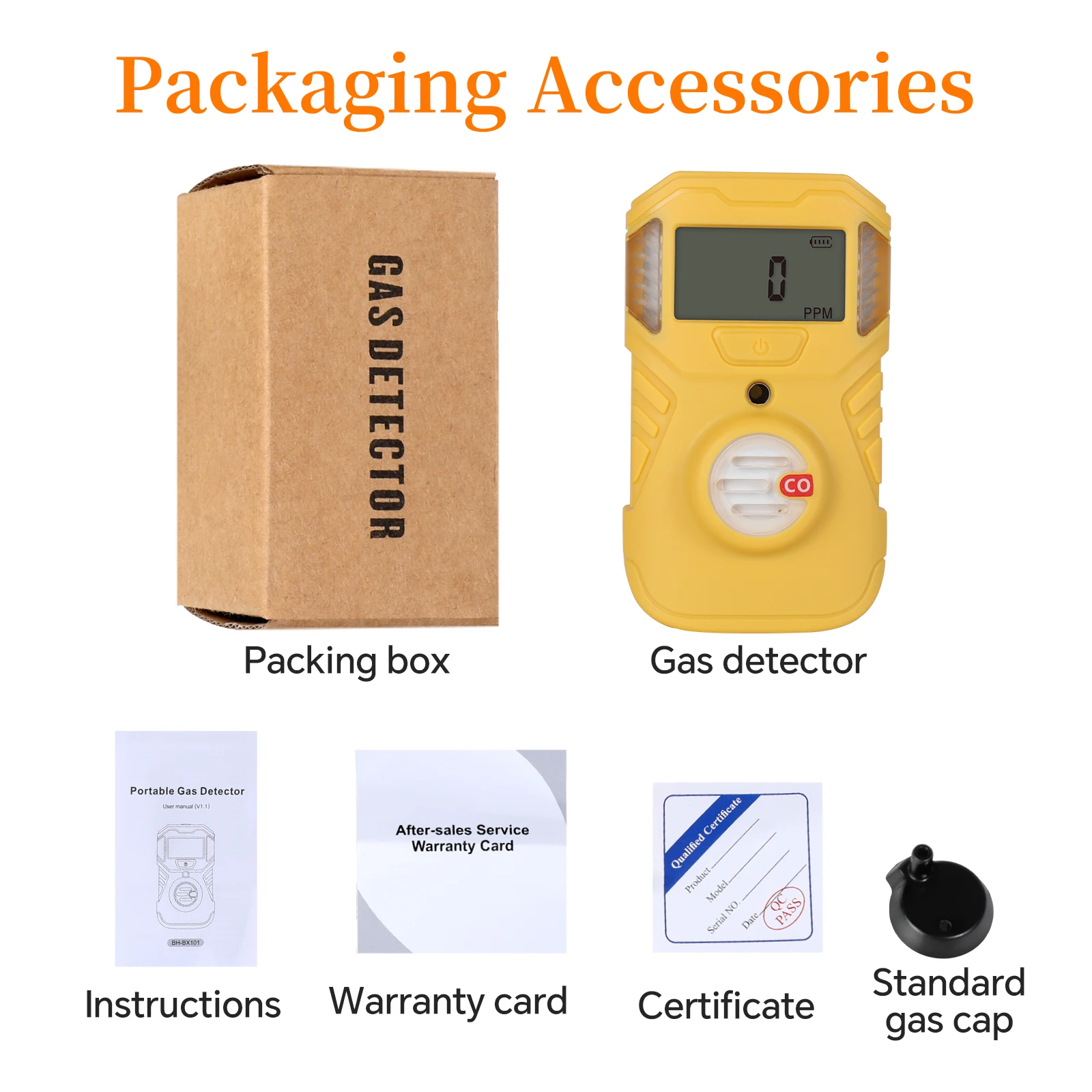 Bosean Factory new design IP 67 single gas detector CO gas detector No charge Ultra long battery life 1750h