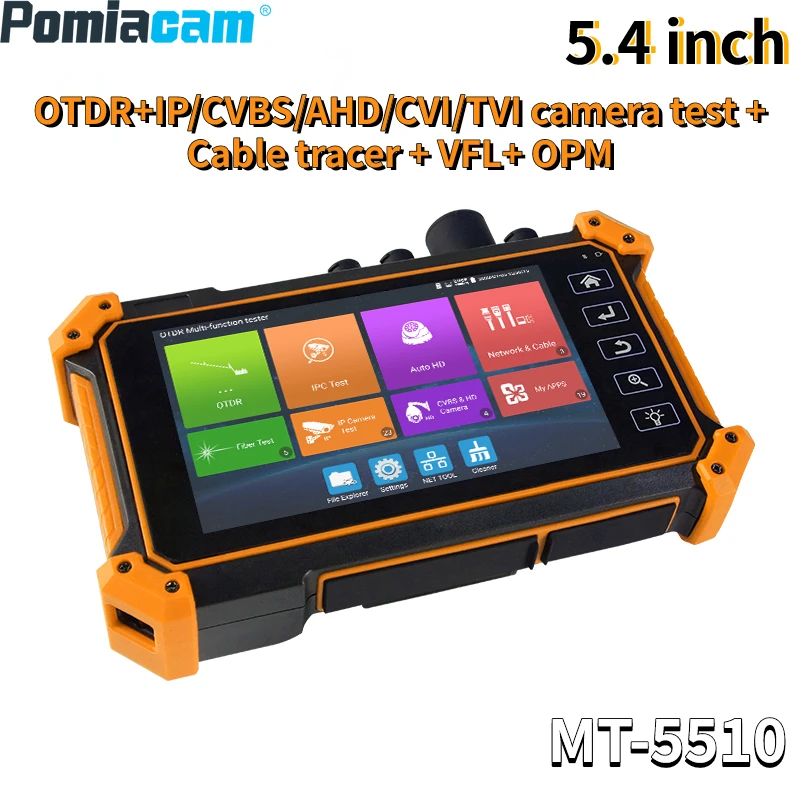 

5.4 Inch Multifunctional OTDR and CCTV Tester, OPM/VFL/cable Tracker Combination Optical Power Meter MT-5510/MT-5500 OTDR Tester