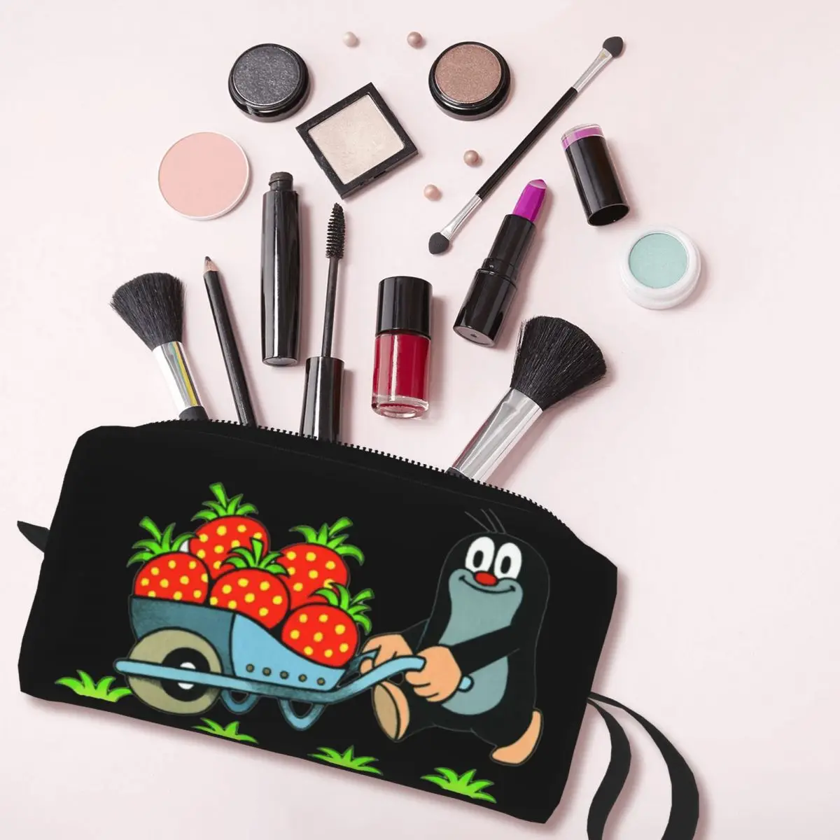 Krtek Mole Makeup Bag Women Travel Cosmetic Organizer Cute Cartoon Krtek Little Maulwurf Storage borse da toilette Dopp Kit Case Box