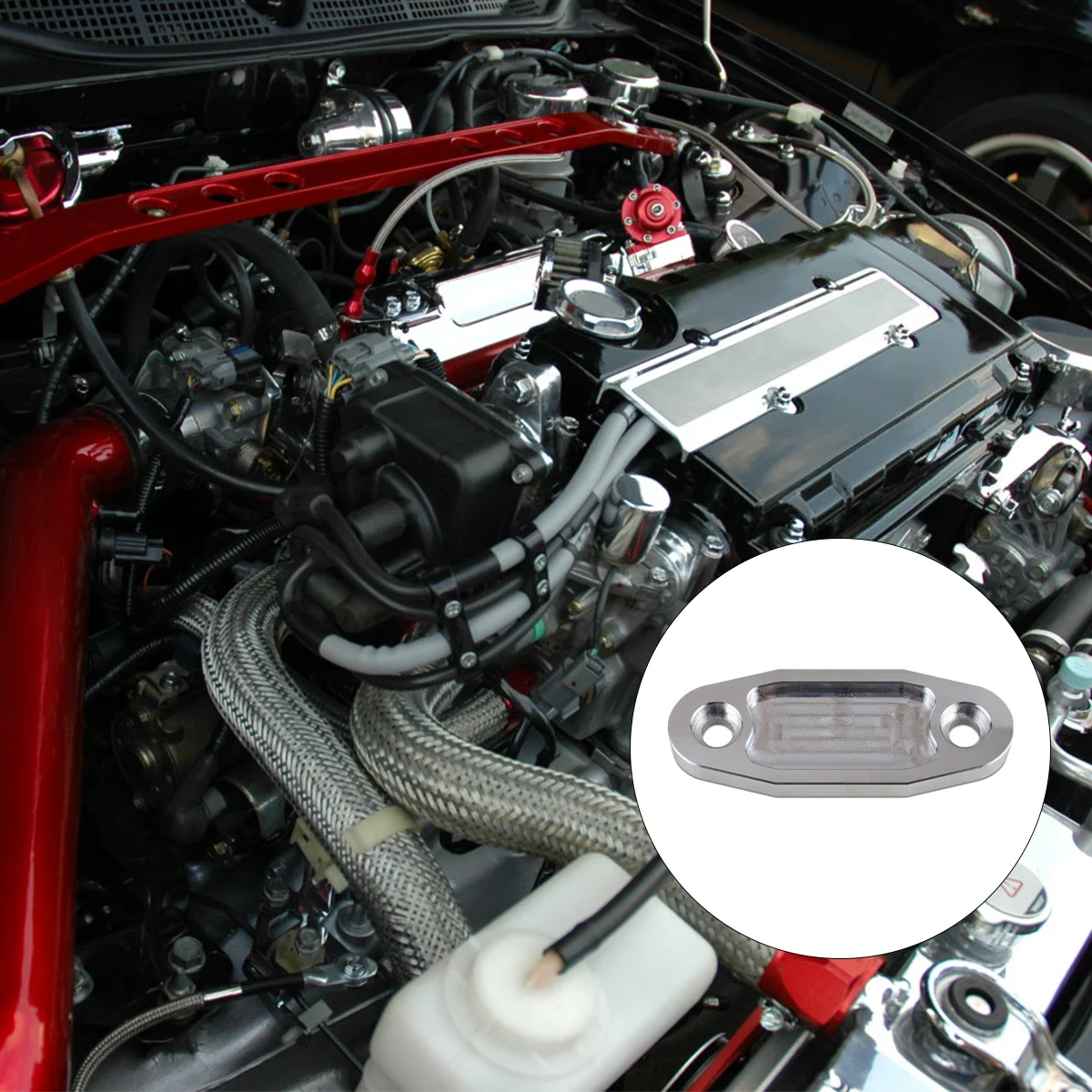 

Aluminum Fuel Pump Plate Durable Smooth Surface Car Engine Auto Accessory Replacement Mount Mechanical Pumps Long