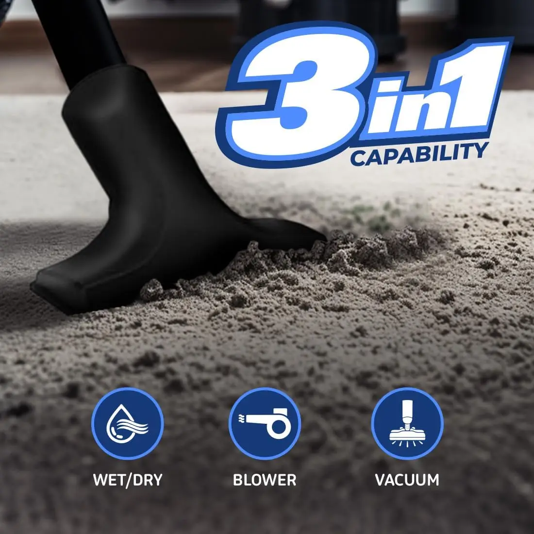 WD-2L Wet Dry Vacuum Cleaner, Portable, 2.0 Gallon/2.0 HP Powerful Vacuum Cleaner And Blower For Dry And Wet Messes, Acc