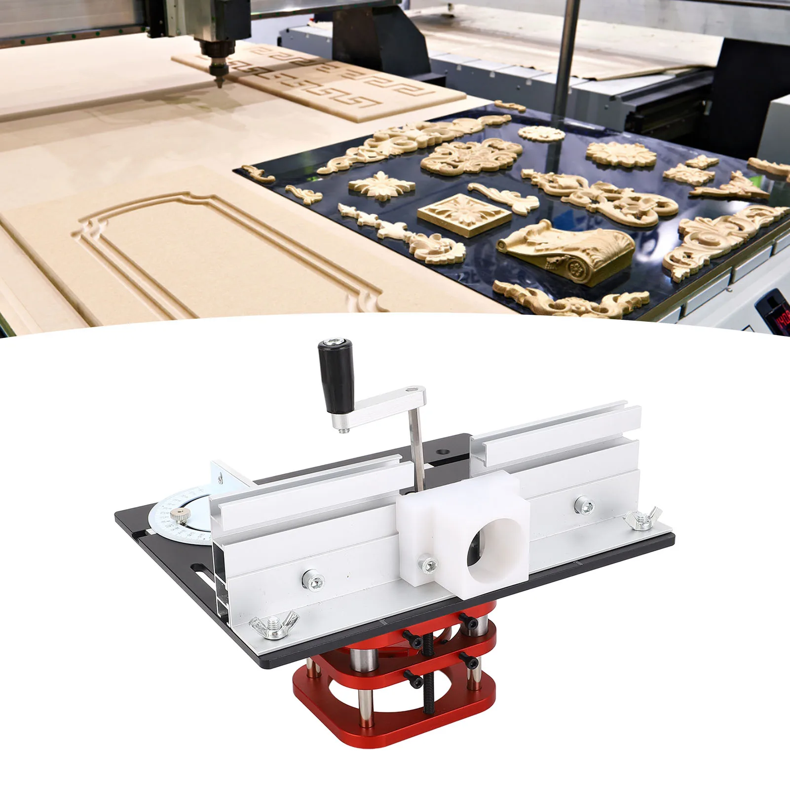 راوتر الجدول قاعدة راوتر الجدول قاعدة 51 مللي متر السكتة الدماغية دليل رفع راوتر الجدول رفع نظام قاعدة لأقطار المحرك 64 إلى 66 مللي متر #2