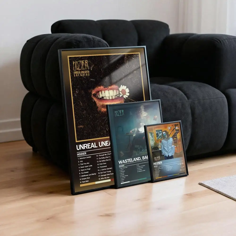 Poster Peelable Self-Adhesive Album Cover Poster Stickers, Frameless Wall Art for Singer Band Pop Rap Bedroom Hozier