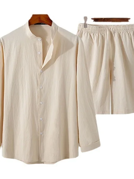 

Longsved Long Sve Irt And Beach orts Мужской костюм Повседневный комплект спортивной одежды Молодежный летний наряд из смеси полиэстера из Китая