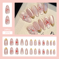 24Pcs/Set Cute and Playful Wearing False Nails French Design Fresh Press on Nail Art Removable Fake Nails
