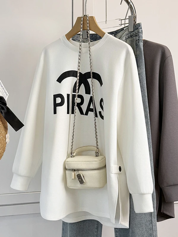 

Повседневная свободная женская модная облегающая базовая рубашка-лонгслив для ношения под одеждой, весенняя новинка в гонконгском стиле, спортивный топ, женская толстовка