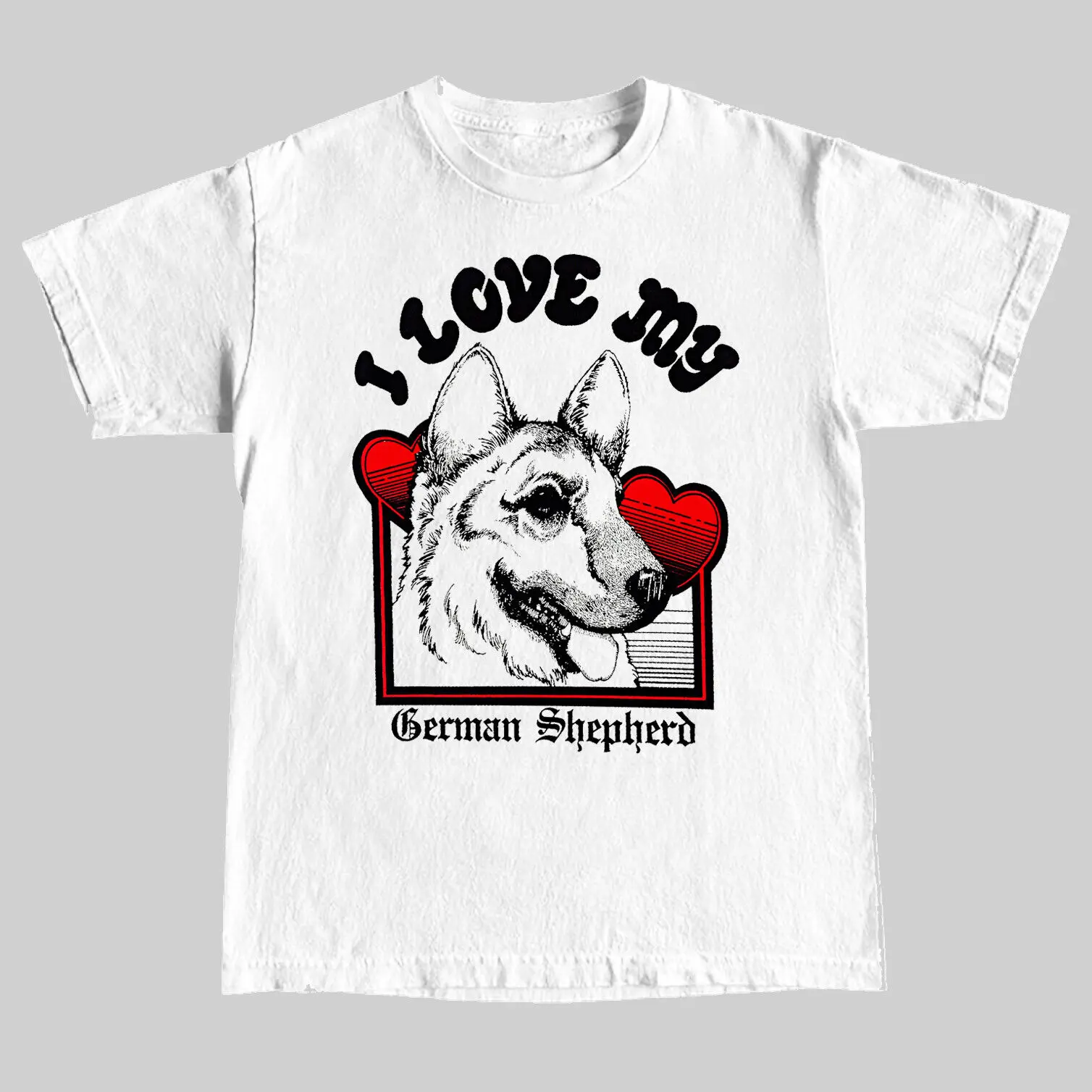 I Love My German Shepherd T Shirt Vintage Style Alsatian