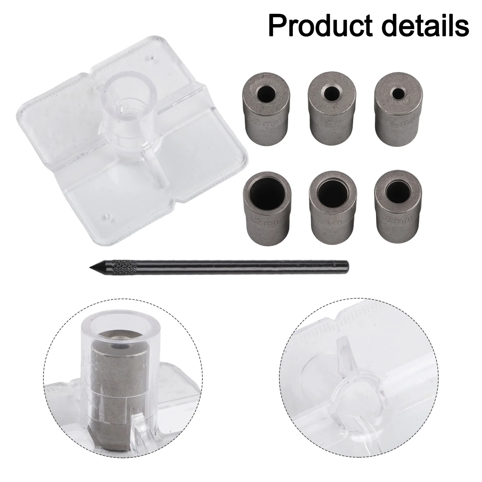 6 8 10 مللي متر ، 4 5 6 8 10 12 مللي متر دليل حفر النجارة متعدد الوظائف استخدام مبيت بلاستيكي مقاوم للصدمات لمشاريع النجارة