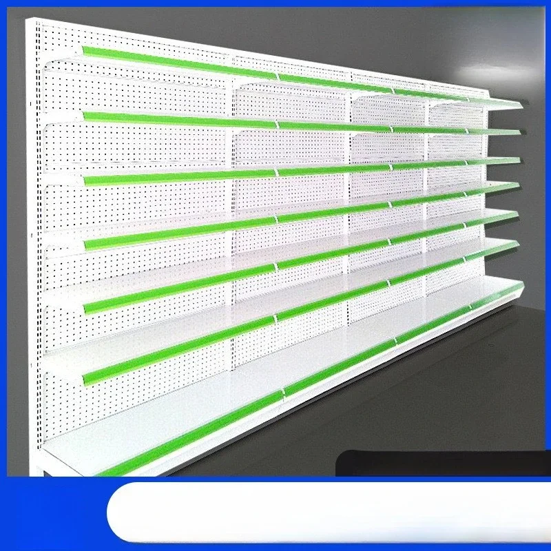 Single and double-sided supermarket shelves, mother and baby stores, convenience stores, pharmacies, stationery display shelves,